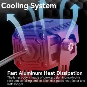 Ampoule LED 20W 7 SMD, projecteur double couleur, anneau halo blanc ambre, phare laser 12V-24V 6000K pour moto - Product Image 5