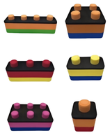 Blocs de construction en EVA doux et colorés pour enfants - Jouets de construction empilables et sûrs