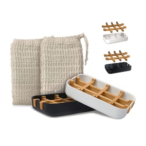 <span class=keywords><strong>Porte</strong></span>-<span class=keywords><strong>savon</strong></span> suspendu en bambou naturel, accessoire de salle de bain moderne et nouveau style - Product Image 4