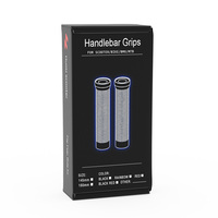 Huoli 145mm Pro Stunt Kick Scooter Grips Cubiertas de manillar de bicicleta de goma suave negra con extremos de barra de plástico Odi Grip