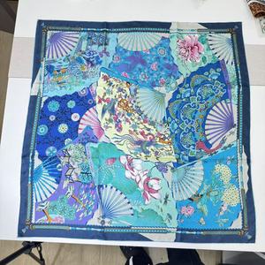 Lucky Fabric Custom 14momme <strong>Silk</strong> Square 65*65cm <strong>Scarf</strong> Jacquard Woven Digital Print <strong>Silk</strong> Luxury <strong>Scarf</strong> <strong>Women</strong> OEM Manufacturer - Product Image 5