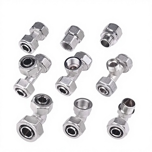Raccords de chauffage en cuivre pour tuyaux d'eau, coude, té direct, 4/6 points, électro-plaqués, en aluminium et plastique, modèle de raccords en cuivre - Product Image 1
