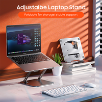 Ergonomique 360 °   Support rotatif pour ordinateur portable, réglable en hauteur, portable, en aluminium, pliable, pour ordinateur portable