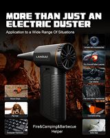 Séchoir à air puissant 130000, ventilateur turbo électrique avec lumière LED, souffleur d'air à jet pour nettoyage automobile, dépoussiéreur d'air violent pour séchage de voiture