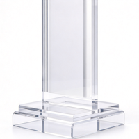 Présentoir de table en acrylique écologique transparent pour cartes, menus et signalétique, plat, 3 mm, poli, format A4, pour restaurants et magasins