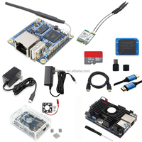 Orange Pi Zero Zero2 1G SDRAM No eMMC Carte SD Adaptateur d'alimentation Ventilateur Carte unique Boîtier d'ordinateur Dissipateur thermique Écran tactile 1GB