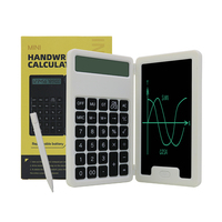 Calculatrice de Bureau avec Écran LCD Portable d'Écriture Manuscrite et Tablette, 12 Chiffres pour Usage Quotidien et de Bureau