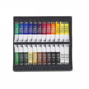 Pébéo 24 couleurs 12ml <span class=keywords><strong>peinture</strong></span> acrylique de studio professionnel ensemble textile mural toile papier de verre médiums pour <span class=keywords><strong>peinture</strong></span> d'art aluminium - Product Image 2