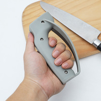 Couteaux de cuisine écologiques Hantechn à lames dentelées, affûtés au diamant, en carbure de tungstène multi-grains, avec affûteur intégré