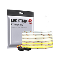 BTF LIGHTING Nouveau 480leds 528led Haute Luminosité Sans Points Dimmable Étanche Fcob Ip65 COB Led Bande pour Éclairage Extérieur
