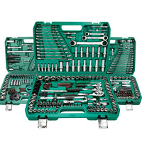 Kit d'outils à main professionnel de 133 pièces, clés à douilles de 1/2'', 3/8'' et 1/4'', ensemble d'outils de réparation automobile