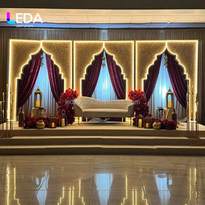 Arco de Acrílico LEDA Estilo Indio para Entrada de Boda, Soporte de Fondo Acrílico con Luz, Decoración de Escenario para Eventos - Product Image 5