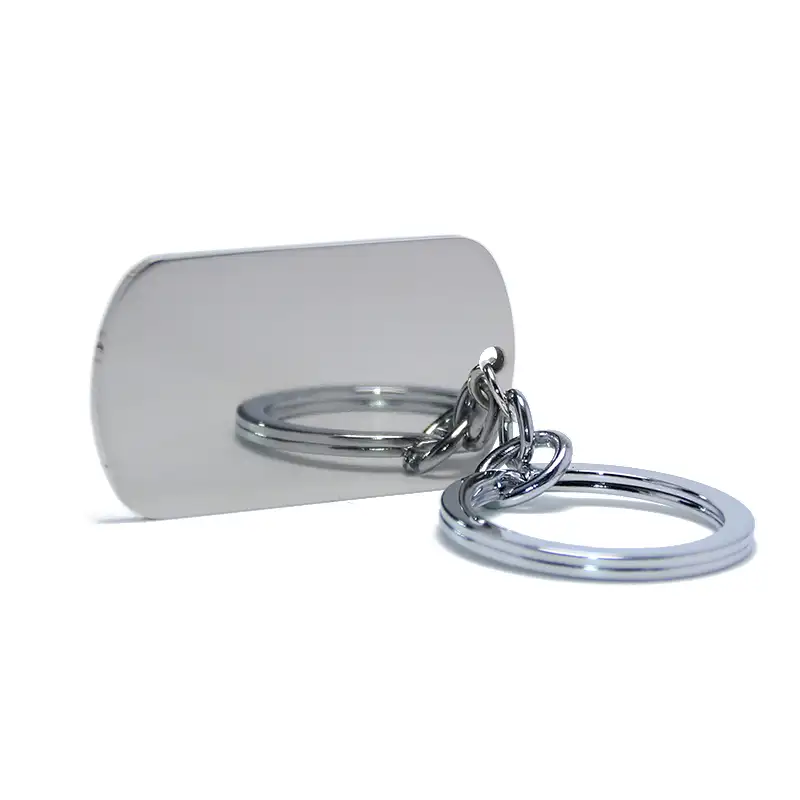 LLavero de Metal minimalista con identificación de perro y gato, accesorios para llaves al aire libre, llavero de acero inoxidable en blanco