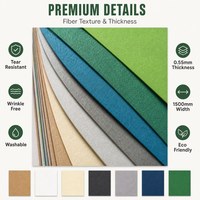 Feuille de papier kraft lavé, alternative au denim, résistante aux déchirures, sans plis, 0,55 mm, largeur 1500 mm, écologique, pour sacs DIY, résine, usage unique