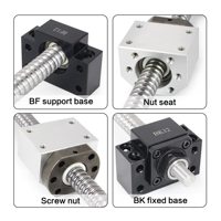Vis à billes de haute précision personnalisée SFU1605 1610 2510 C7 C5 avec extrémités usinées BK/BF12, kit de mouvement linéaire CNC avec accouplement de support