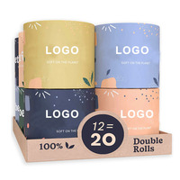 Vente en gros de papier de soie blanc chinois écologique doux pas cher imprimé en vrac paquet de rouleaux de papier de soie sans noyau importation 2ply rouleau de papier toilette