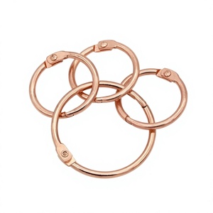 YIWANG, anillos de libro de encuadernación de Metal de oro rosa, anillos de encuadernación de hojas sueltas para artesanía de cuaderno de bocetos - Product Image 1