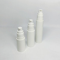 Bouteille sans air cosmétique vide en plastique blanc opaque 15ml 30ml 50ml bon marché