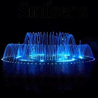 Spectacle de Fontaine Musicale Extérieure avec Écran d'Eau Dansante, Projecteur Laser et Haut-parleur