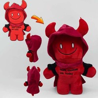 Muñeco de Peluche Personalizado Uyeah, Diseño de Diablo Rojo con Capucha, Juguete de Peluche de Dibujos Animados, Regalo Personalizado
