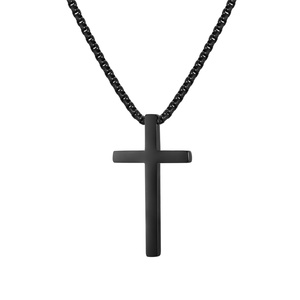 Collar con Colgante de Cruz de Acero Inoxidable Moderno, Collar con Cruz Grabada Personalizada para Regalo Cristiano - Product Image 6