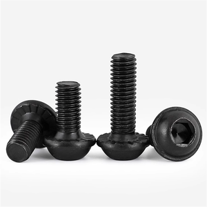 Tornillos de cabeza hexagonal con reborde dentado M5 x 12 mm M6, tornillos de máquina de cabeza de acero al carbono para muebles ISO7380 - Product Image 2