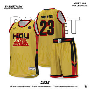 Maillots de Basketball pour Hommes à Séchage Rapide Légers 180 Grammes en Polyester Microfibre de Bonne Qualité Coupe Droite Respirants Ensembles - Product Image 4