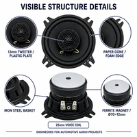 Haut-parleur coaxial de voiture OEM/ODM 4 pouces, 4 ohms, 20W RMS, 40W Max, pour projets audio automobiles