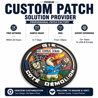 Badges professionnels ronds personnalisés personnalisés en PVC souple 3D Patch en caoutchouc PVC gaufré en carton pour vêtements