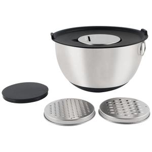 Juego de cuencos con tapas con 3 accesorios de rallador, base de silicona antideslizante - Product Image 4