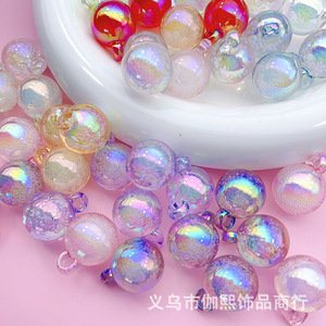 Cuentas de Resina Iridiscentes de 16mm, Plástico, para Manualidades, Adornos para Coche, Suministros para Abalorios, Patrón de Cielo Estrellado - Product Image 1