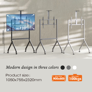 Charmount Heavy Duty giá rẻ tương tác phẳng Bảng điều chỉnh xe đẩy di động đứng <span class=keywords><strong>TV</strong></span> gắn kết xe - Product Image 5