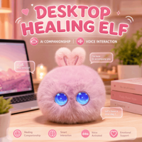 Peluche Lapin Intelligent avec Yeux Numériques IA ChatGPT Certifiée CE/CPC – Cadeau Enfant, Technologie Futuriste, Article de Collection – Vente en Gros B2B, ODM