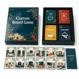 Juego <span class=keywords><strong>de</strong></span> Mesa <span class=keywords><strong>de</strong></span> Entrenamiento sobre Alergias Alimentarias Personalizado, Impreso a Color, Papel Reciclable, Comunicación para Restaurantes, Juego <span class=keywords><strong>de</strong></span> Roles - Product Image 1