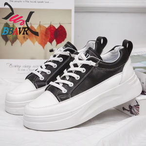 Zapatillas Deportivas Casuales para Caminar al Aire Libre, Antideslizantes, Blancas y Negras, para Mujer - Product Image 3