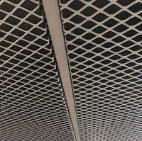 Plafond suspendu en maille métallique expansée en aluminium, personnalisable et décoratif, pour centres commerciaux et hôtels, disponible sur le site d'achat en ligne Alibaba