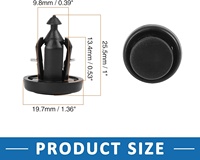 Clips en plastique de type poussoir de pare-chocs avant de carrosserie automobile en gros 40 pièces