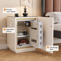 Coffre-fort de chevet intelligent moderne avec chargeur sans fil, empreinte digitale et mot de passe numérique, pour la maison et l'hôtel