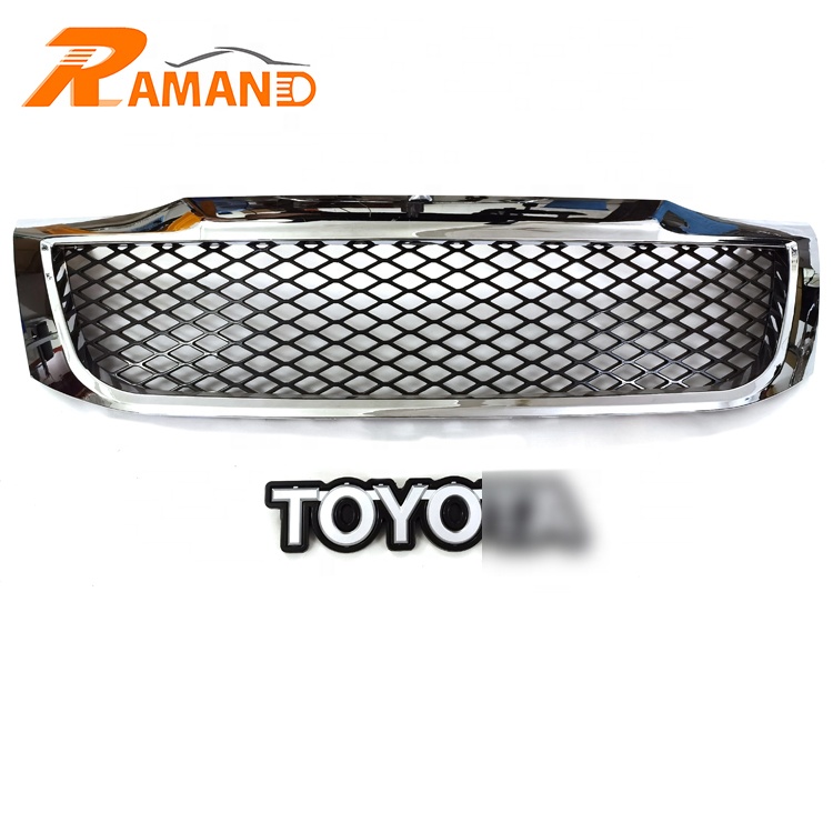 Заводская решетка для переднего бампера, гальваническая пластина для Toyota Hilux vigo 2012 2013 2014 2015 4X4, аксессуары для захвата, передняя решетка для гонок
