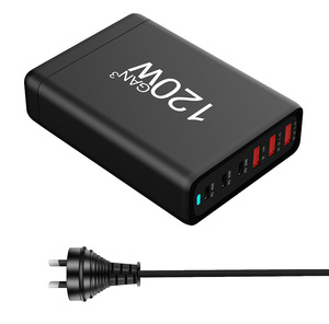 Chargeur rapide <span class=keywords><strong>USB</strong></span> <span class=keywords><strong>C</strong></span> GaN 120W à 6 ports universel <span class=keywords><strong>PD</strong></span> 3.0 pour tablette et ordinateur portable avec fonction SCP - Product Image 4
