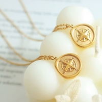 Collier à breloques étoile du nord étanche en acier inoxydable plaqué or 18 carats pour couples pendentif à chaîne de chandail à la mode
