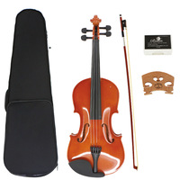 Wholesaler Price 4/4 Full Size Student Cheap Basswood Steel String Alloy Tailpiece Violin with Triangle Foam Case