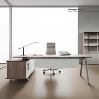 Table de bureau en gros Mobilier de bureau moderne Bureau de direction pour PDG escritorios de oficina Gestionnaire Bureau en L