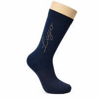 Chaussettes d'équitation personnalisées avec logo en strass, respirantes, à compression, hauteur genou, pour l'équitation