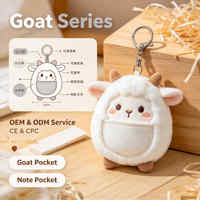 Porte-clés en peluche artisanal en forme de chèvre, pendentif en peluche en forme de chèvre