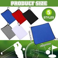 Serviette de golf en microfibre à motif gaufré 40*40cm avec clip pour tournoi, club, fitness