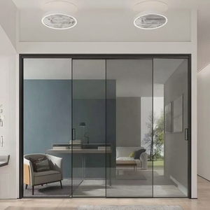 Siêu Hẹp Hợp Kim Nhôm Kính Cửa Trượt Phân Vùng Gấp Thiết Kế Thấp Đường Sắt Treo Ban Công Rửa Xe Cửa Hàng Phòng Khách - Product Image 3