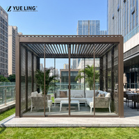 Pergola motorisée à toit à lames orientables en aluminium, sur mesure pour les constructeurs et les entrepreneurs, pergola de jardin imperméable et ombrante