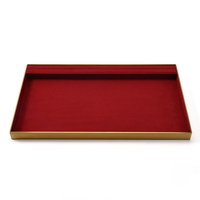Plateaux de présentation en gros FANXI pour bijoux : présentoirs en métal et daim pour bagues, boucles d'oreilles, colliers et bracelets