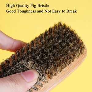 Cepillo para Barba de Cerdas de Jabalí y Nylon con Mango de Madera para Hombre, Venta Directa de Fábrica, Cepillo para Peinar el Cabello - Product Image 4